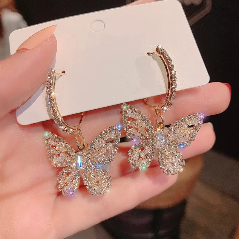 Luxury Butterfly Zircon Earrings