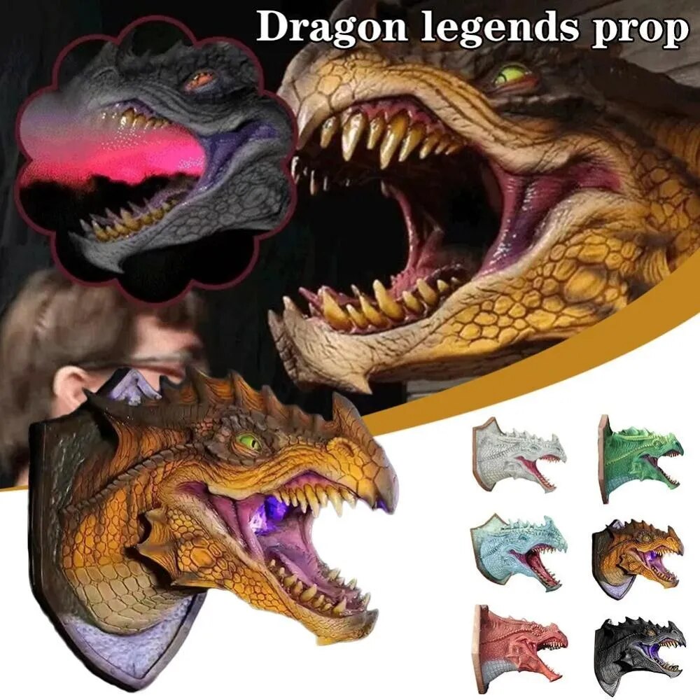 Amazing dragon head wall mount