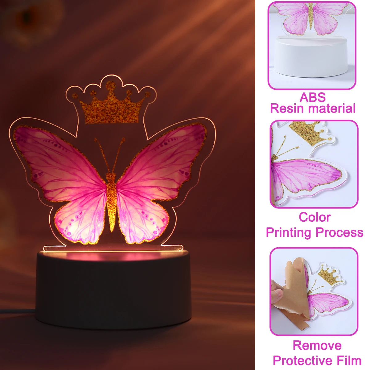 Cute Butterfly LED Night Light