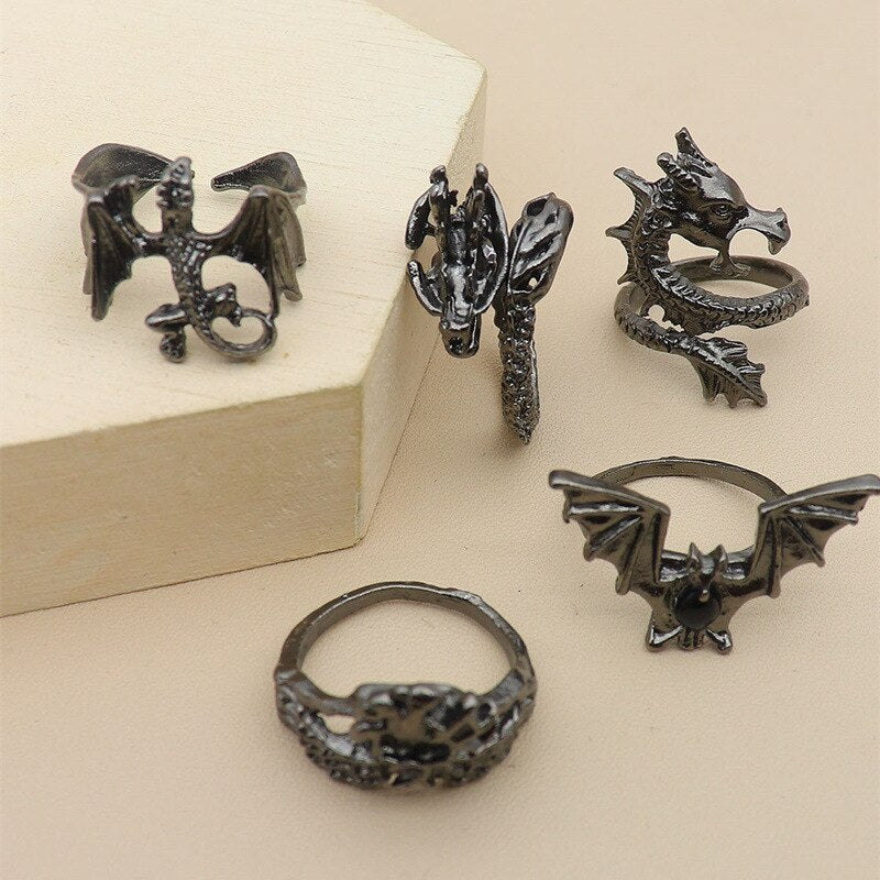 Amazing Dragon Bat Rings set