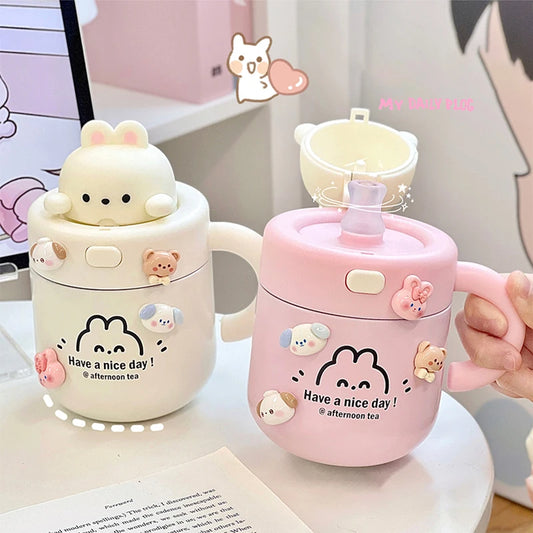 Cute bunny Coffee Thermal Cup