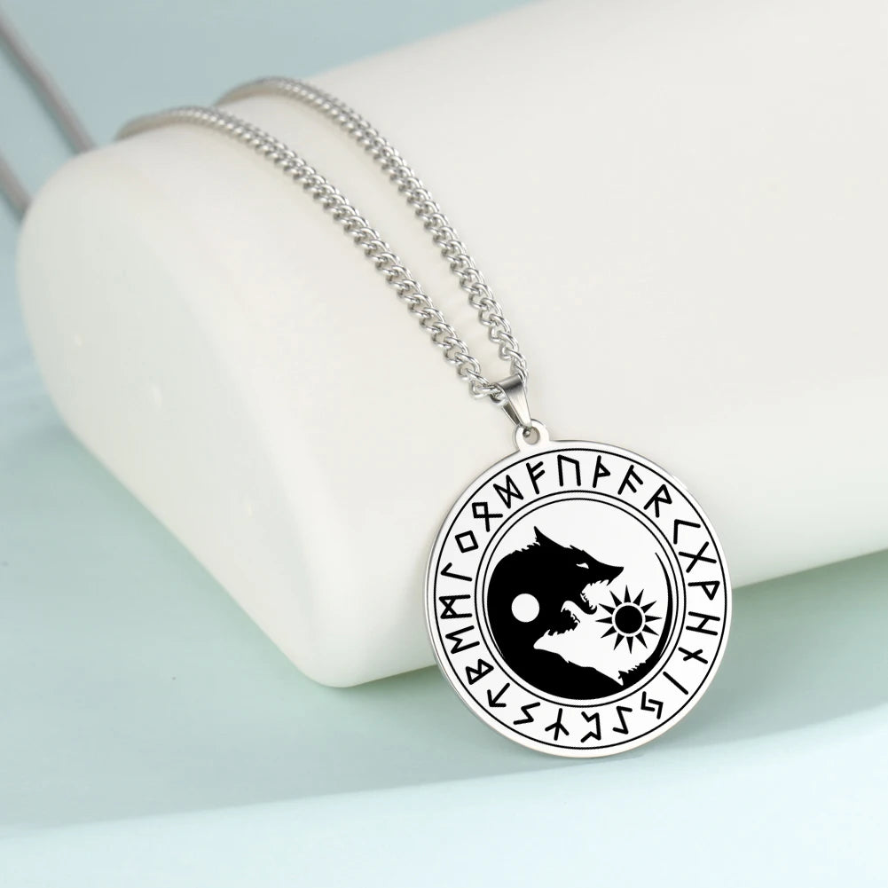 Unique Yin Yang Wolf Necklace