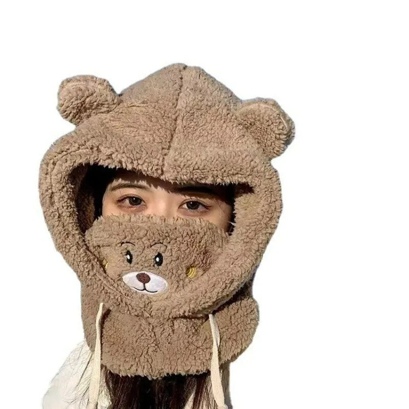 Cute Hat With Mask Bear