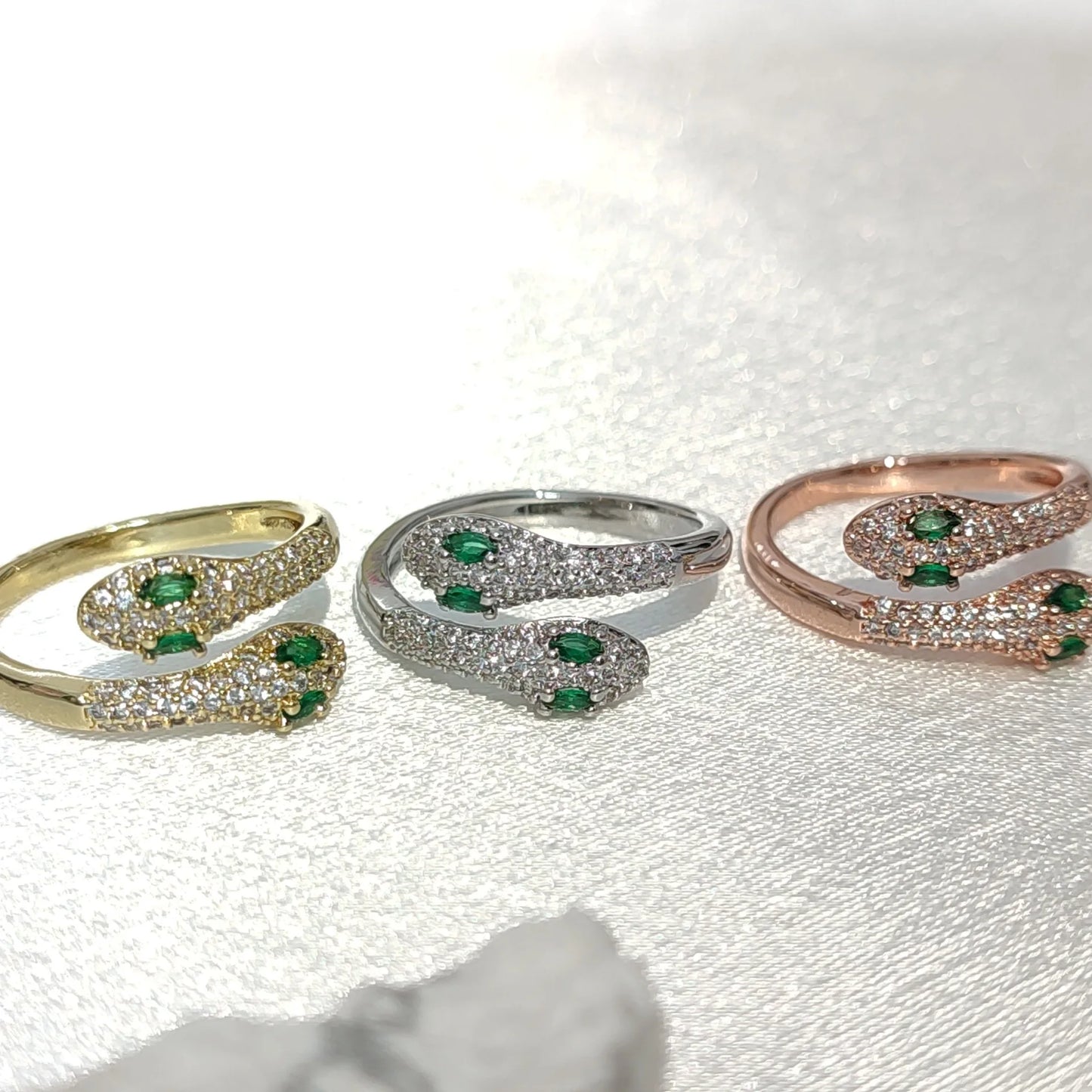 Luxury Snake Zircon Rings