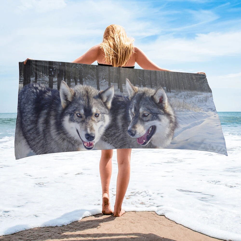 Amazing  Wolf Beach Towel