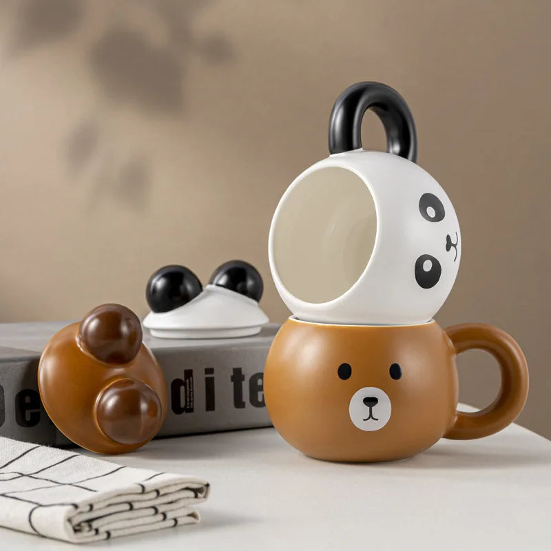 Cute Panda & bear Ceramic Mug