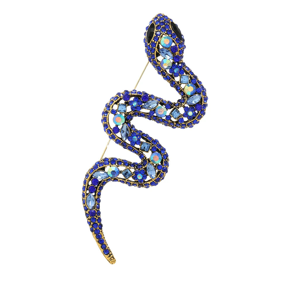 New Rhinestone Snake Brooches