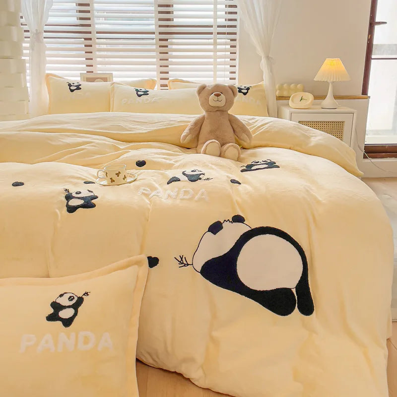 Cute Panda Duvet Cover Set
