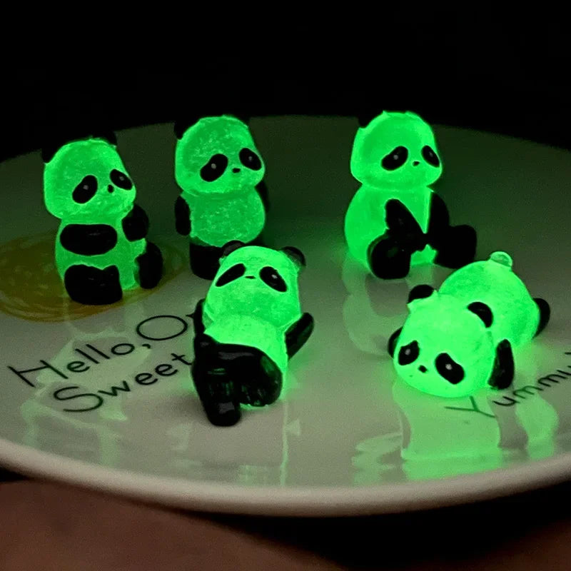 Glowing Panda Mini Figurines