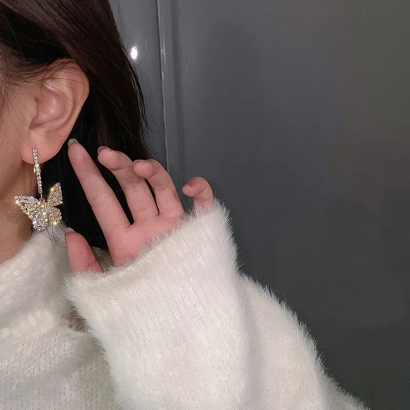 Luxury Butterfly Zircon Earrings