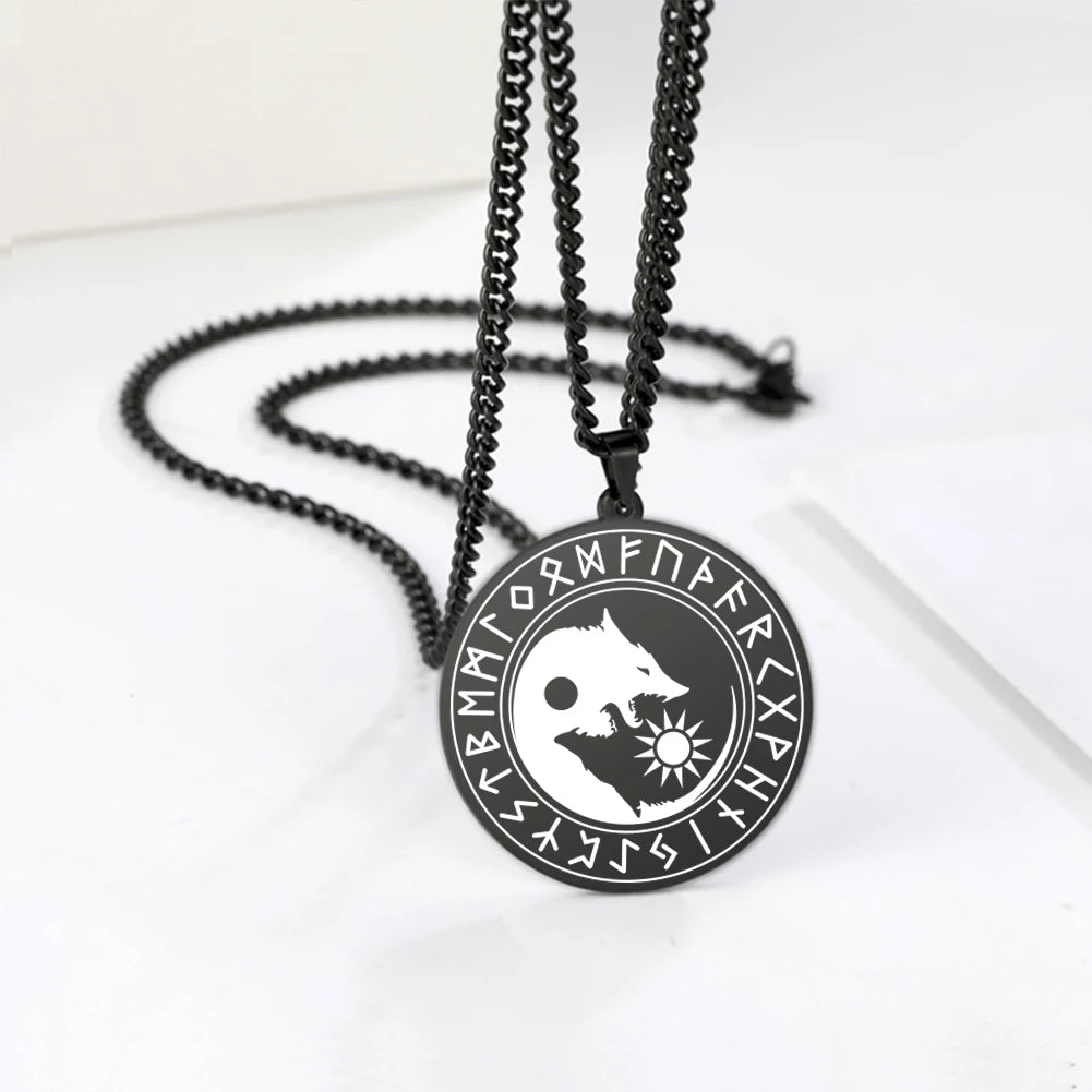 Unique Yin Yang Wolf Necklace