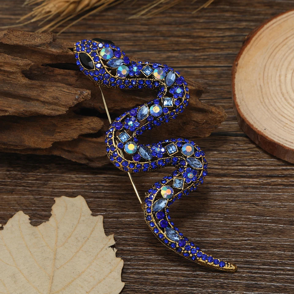 New Rhinestone Snake Brooches