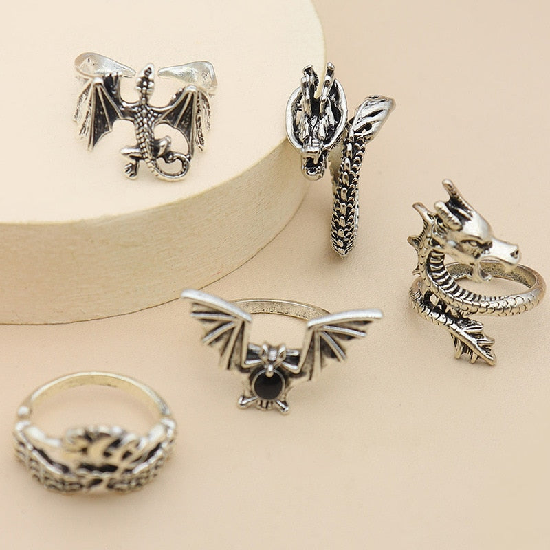 Amazing Dragon Bat Rings set