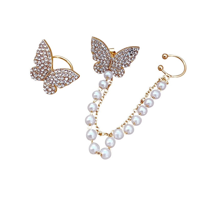 Sweet Pearl Butterfly Earrings - animalchanel