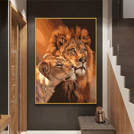 Unique Modular Lion Canvas