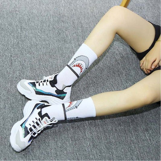 Fashion shark Hip Hop socks