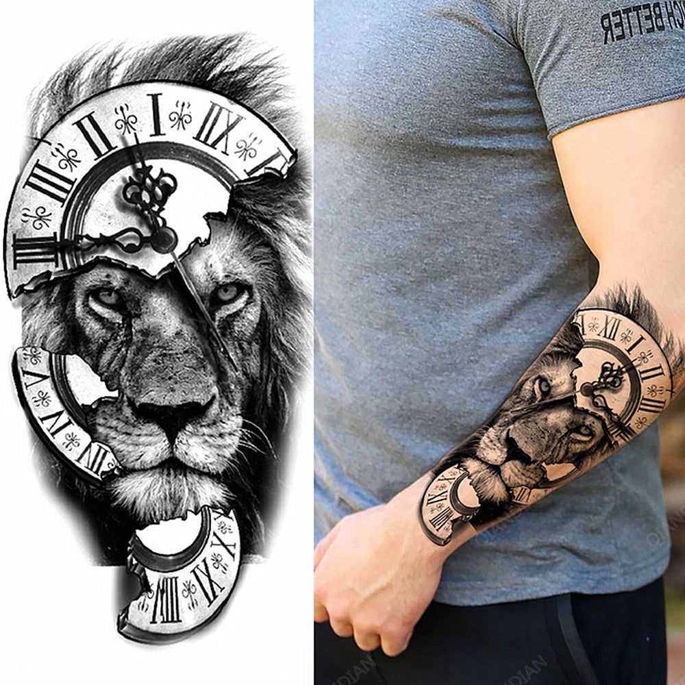 Amazing Lion Temporary Tattoos