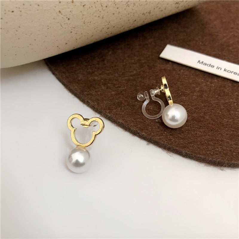 Cute bear Pearl Earrings