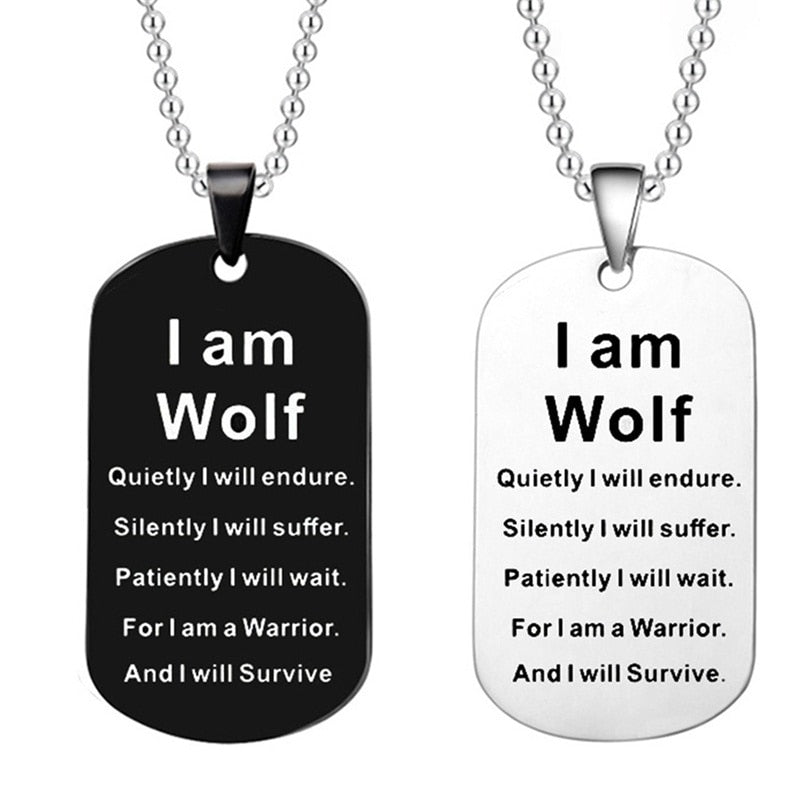 amazing Wolf Message  Necklace and Keychain - animalchanel