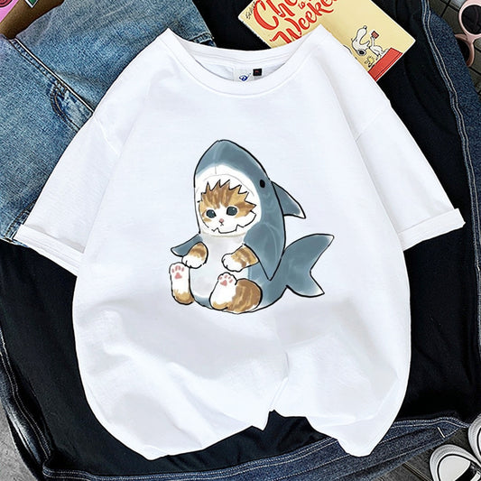 Unique cat shark T-Shirt - animalchanel