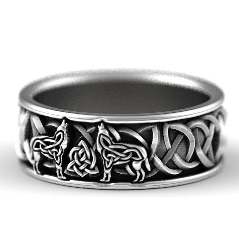 luxury  Wolf Ring - animalchanel