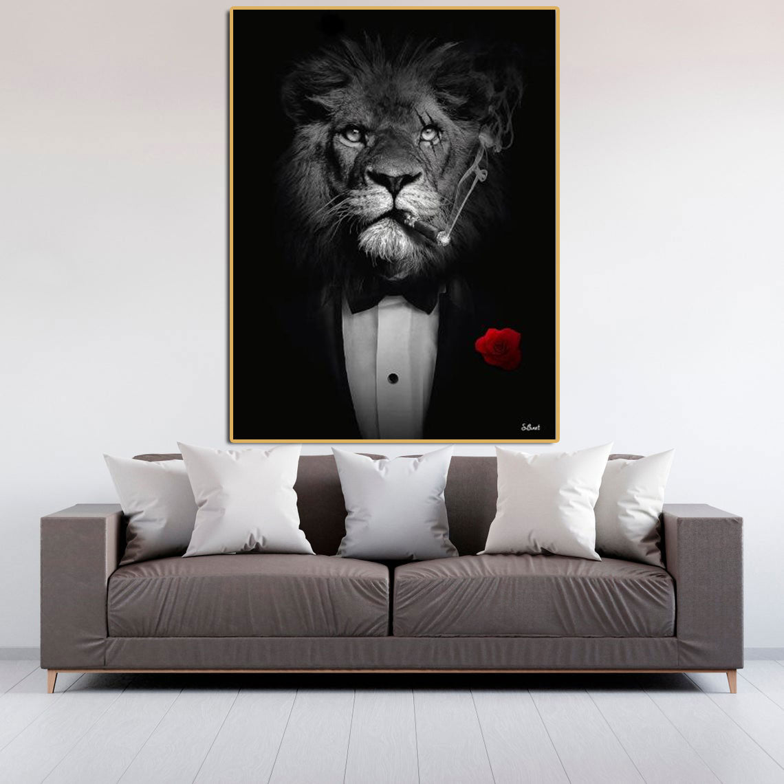 Unique Lion in Suit Canvases