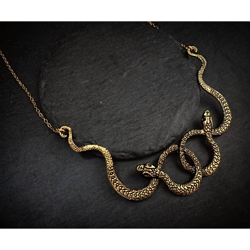 New Goth Snake Necklace - animalchanel