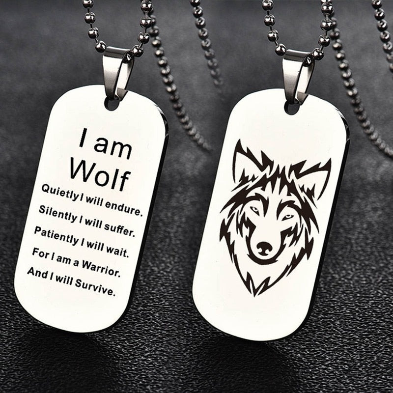 amazing Wolf Message  Necklace and Keychain - animalchanel