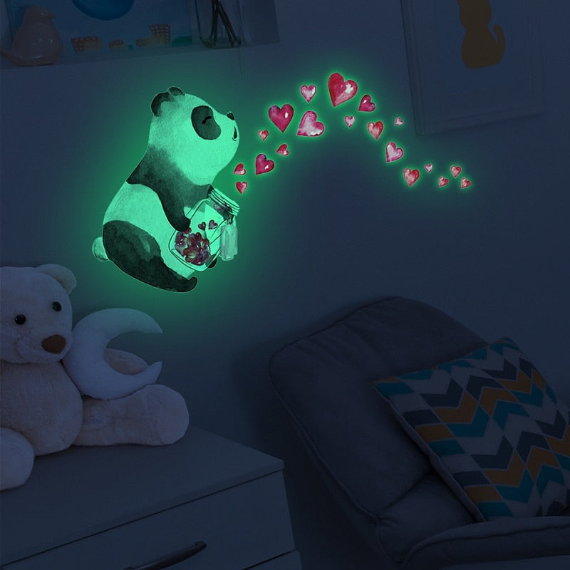 Amazing Panda Wall Stickers Glowing - animalchanel