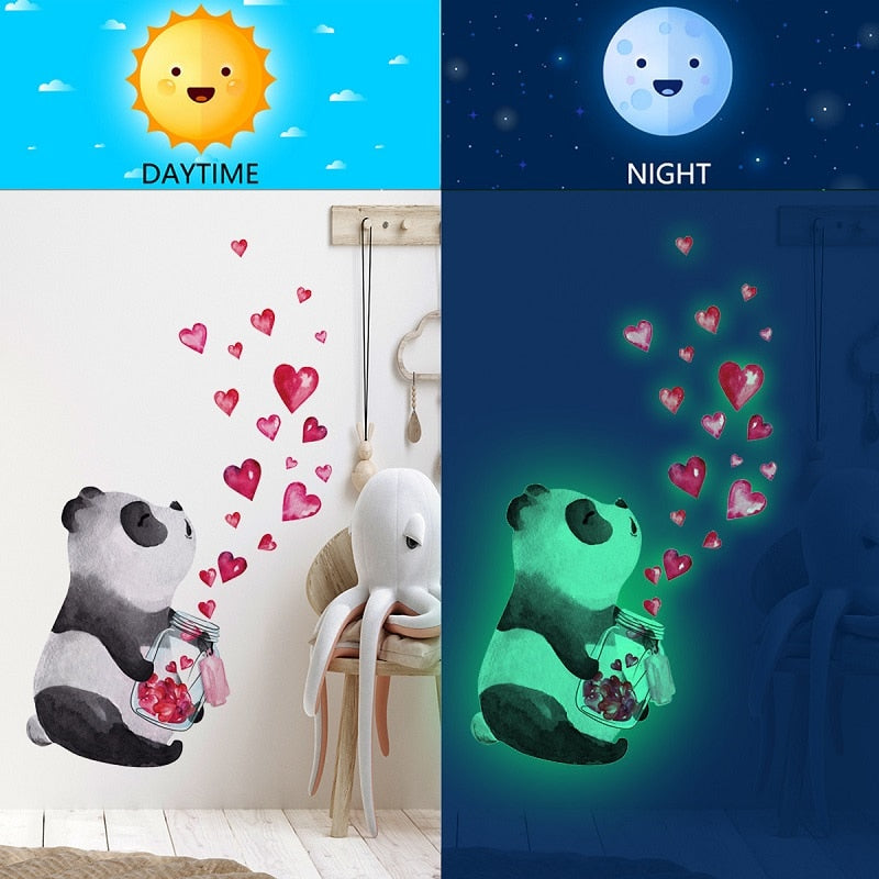 Amazing Panda Wall Stickers Glowing - animalchanel