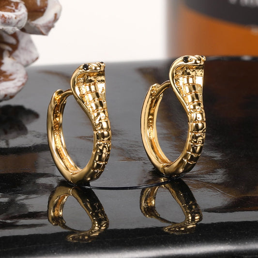 Egyptian Style Cobra Snake Earrings