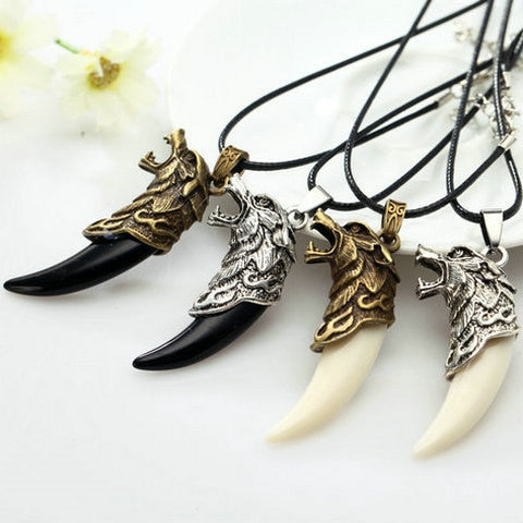 amazing Wolf tooth  necklace - animalchanel