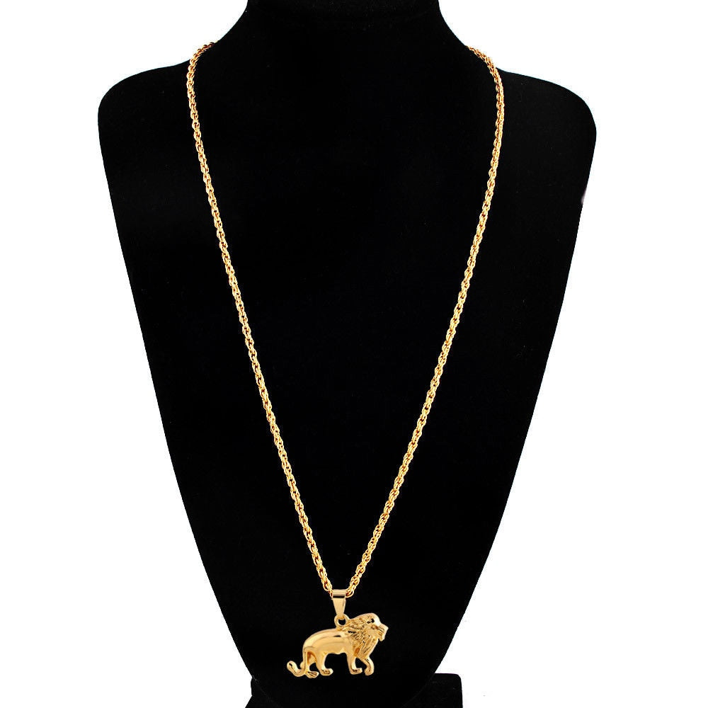 Unique hip hop lion necklace - animalchanel