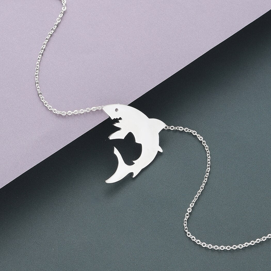Luxurious Shark Silhouette Necklace - animalchanel