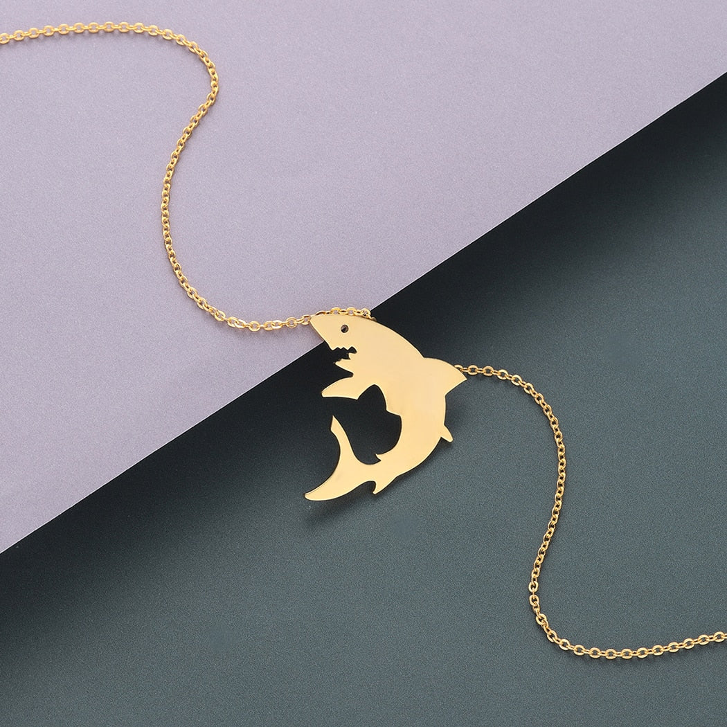 Luxurious Shark Silhouette Necklace - animalchanel