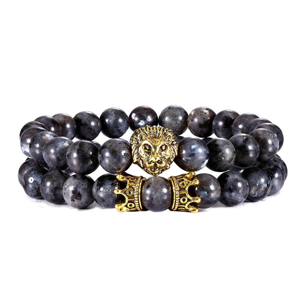 Gorgeous Lion Head Bracelet 2 Pcs - animalchanel