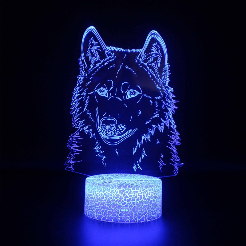 Unique  Wolf Lamp neight - animalchanel