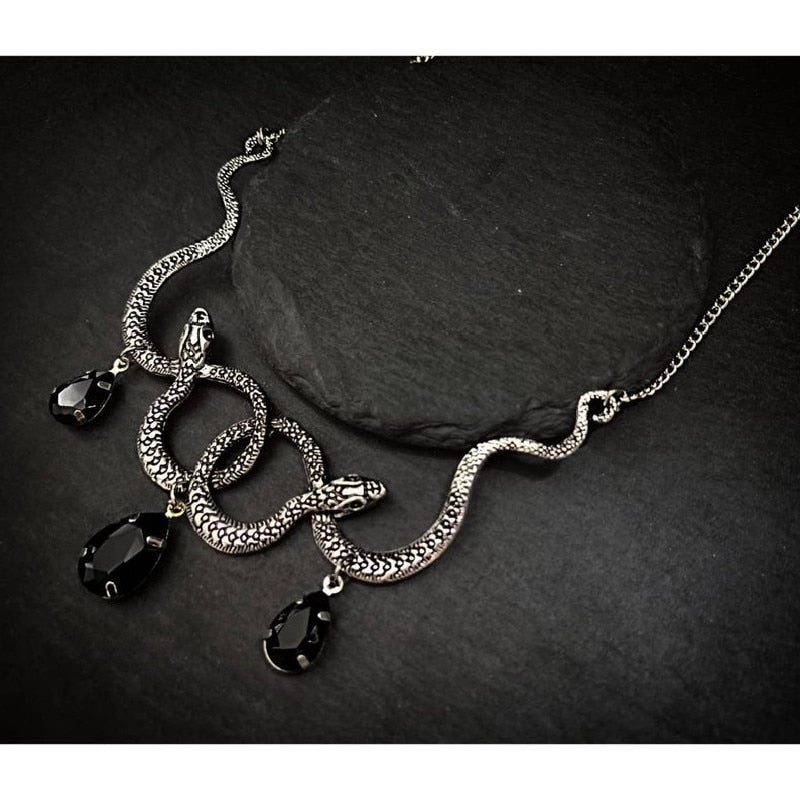 New Goth Snake Necklace - animalchanel