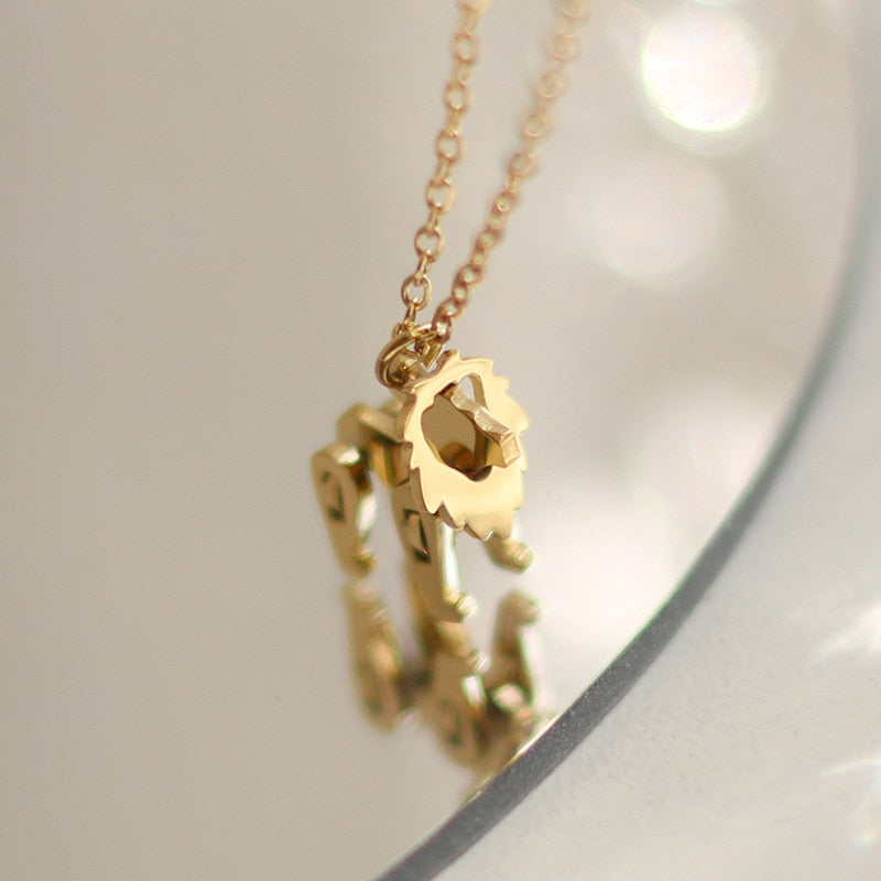 unique 3D lion necklace - animalchanel