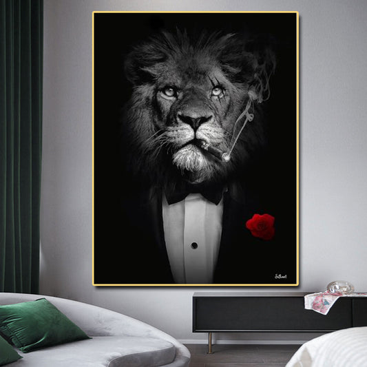 Unique Lion in Suit Canvases