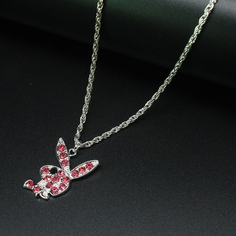 Unique Crystal bunny  Necklace - animalchanel