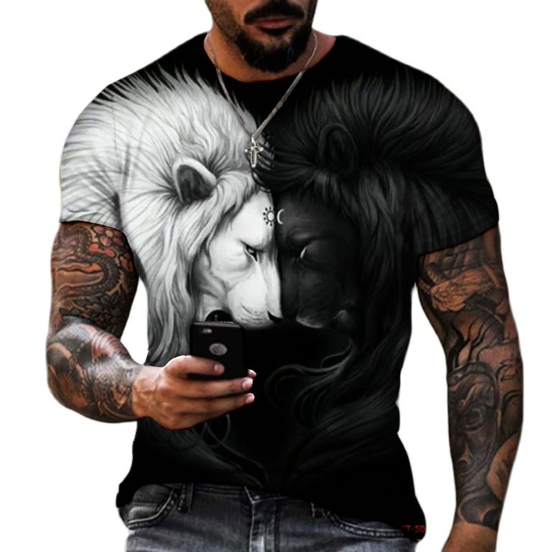 Luxury Lion Black & White T-shirt – animalchanel