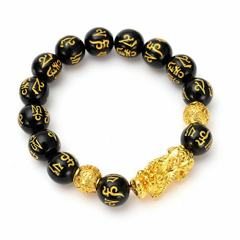 Gorgeous dragon Bracelets Obsidian Beads