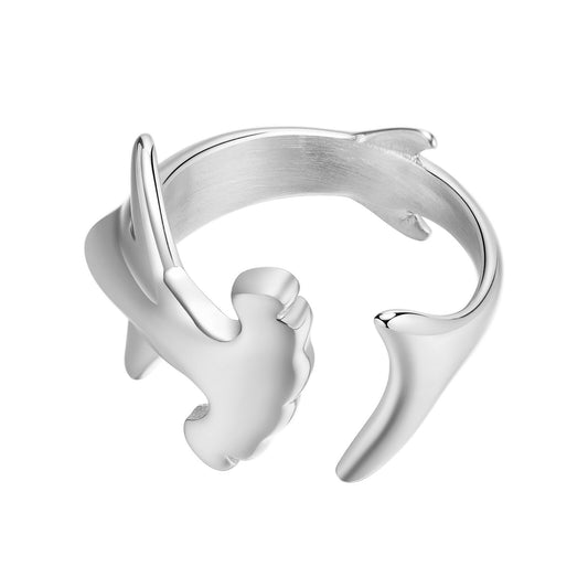 amazing open shark ring - animalchanel