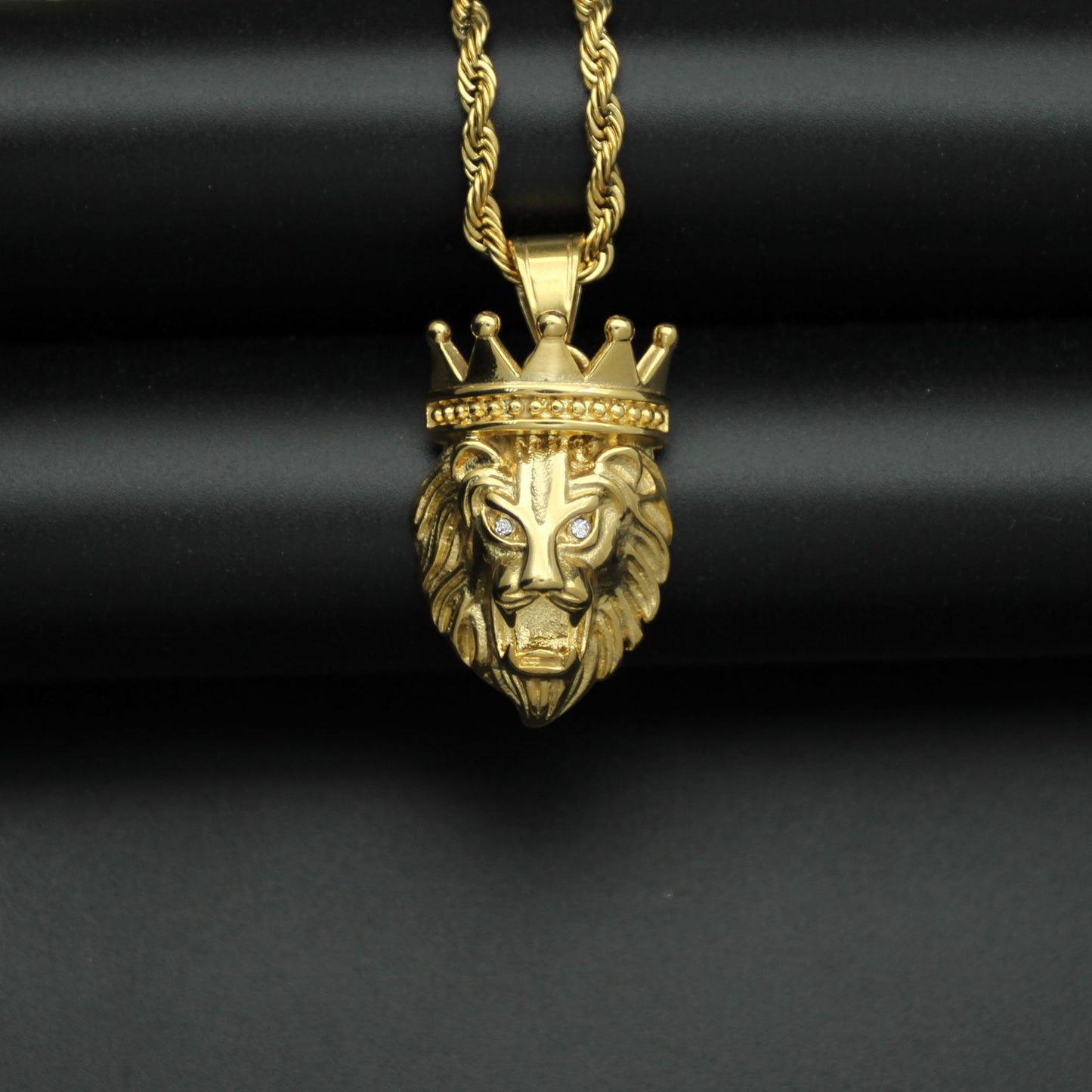 Hip Hop  Lion Head Necklace - animalchanel