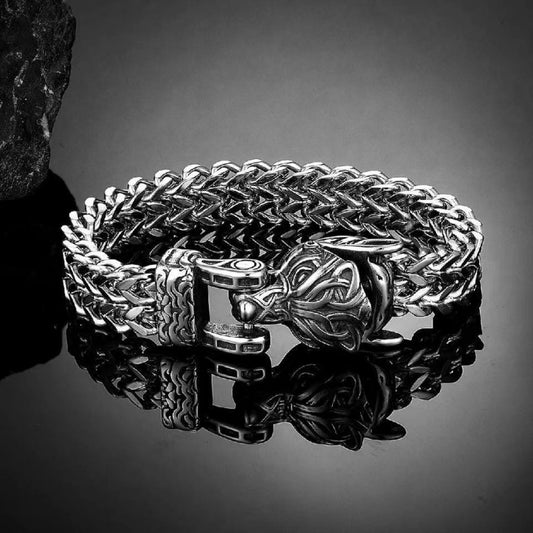 Luxurious Stainless Steel Wolf Bracelets