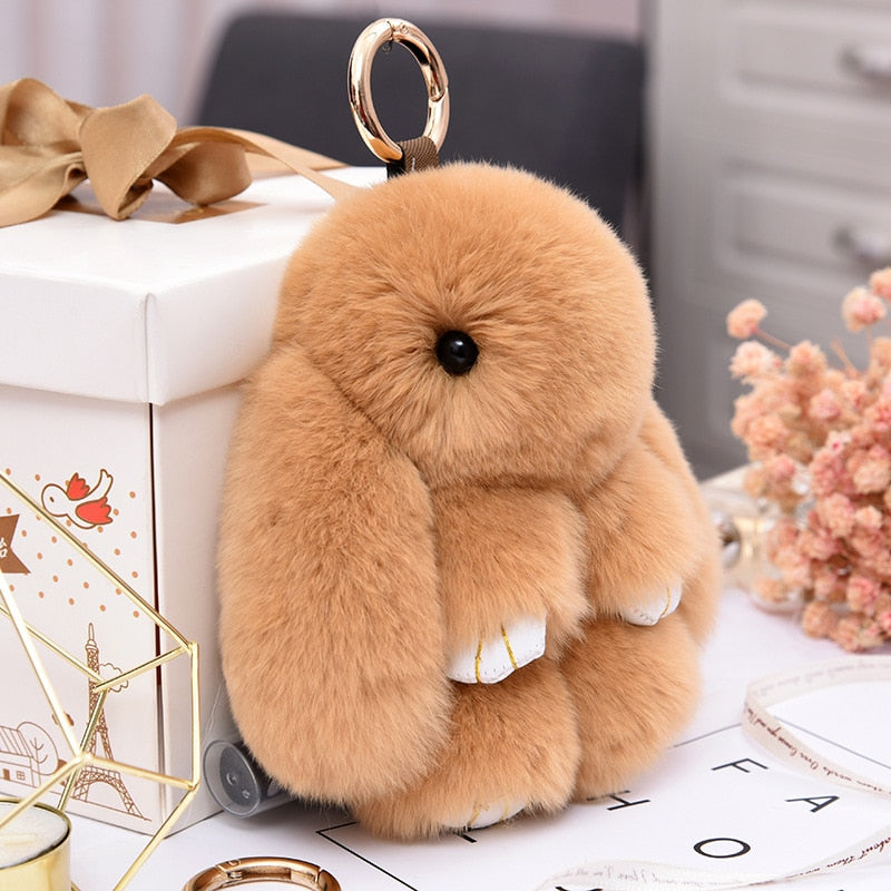 Adorable bunny key ring