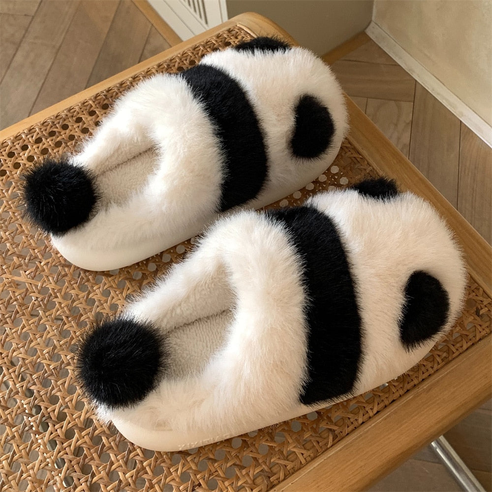 Cute Plush Panda  Slippers - animalchanel