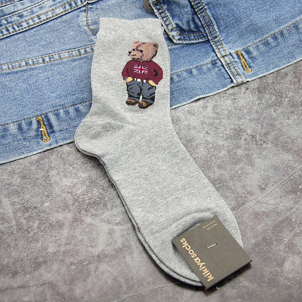 Unique Gentleman Bear Socks C