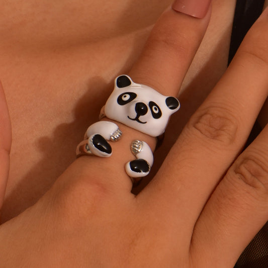 Cute 3 Pcs Panda Ring - animalchanel
